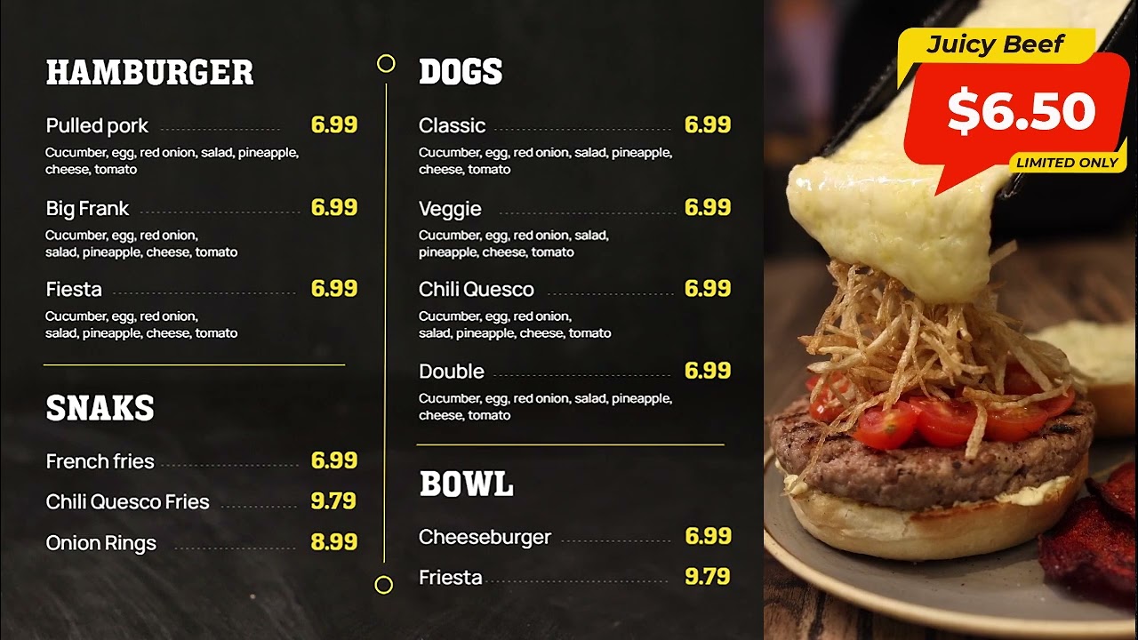 Digital Menu Board | AIScreen Digital Signage