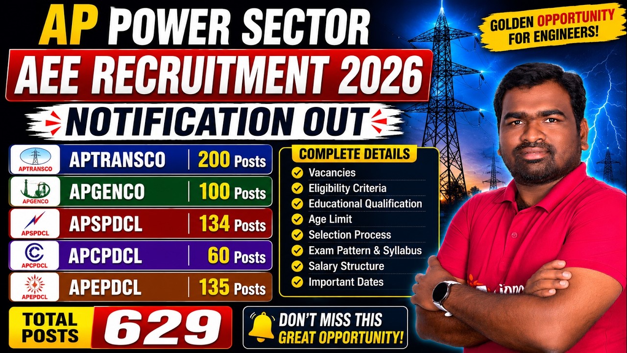 AP Power Sector AEE Recruitment 2026 🔥 629 Posts | Complete Vacancy Details