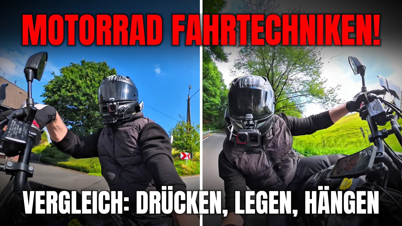 DRÜCKEN, LEGEN, HÄNGEN! Die Motorrad FAHRTECHNIKEN im Vergleich!