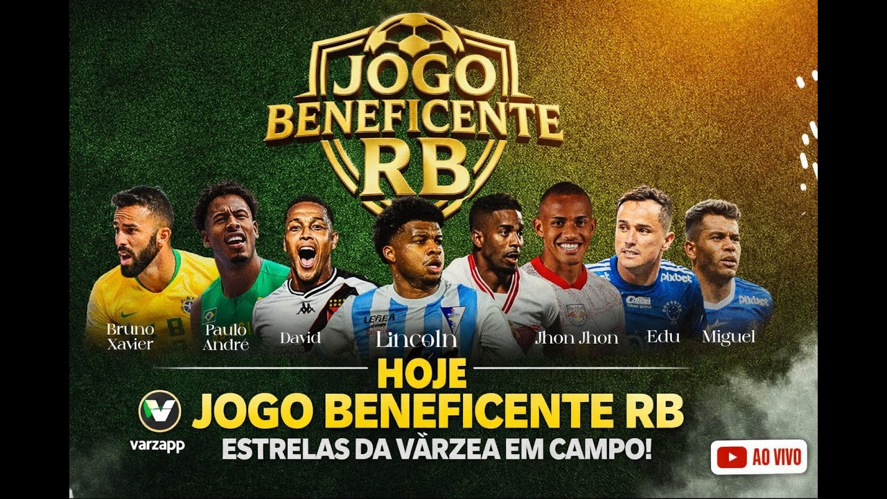 🏆 JOGO BENEFICENTE RB &mdash; ESTRELAS DO PROFISSIONAL E V&Aacute;RZEA EM CAMPO! | AO VIVO