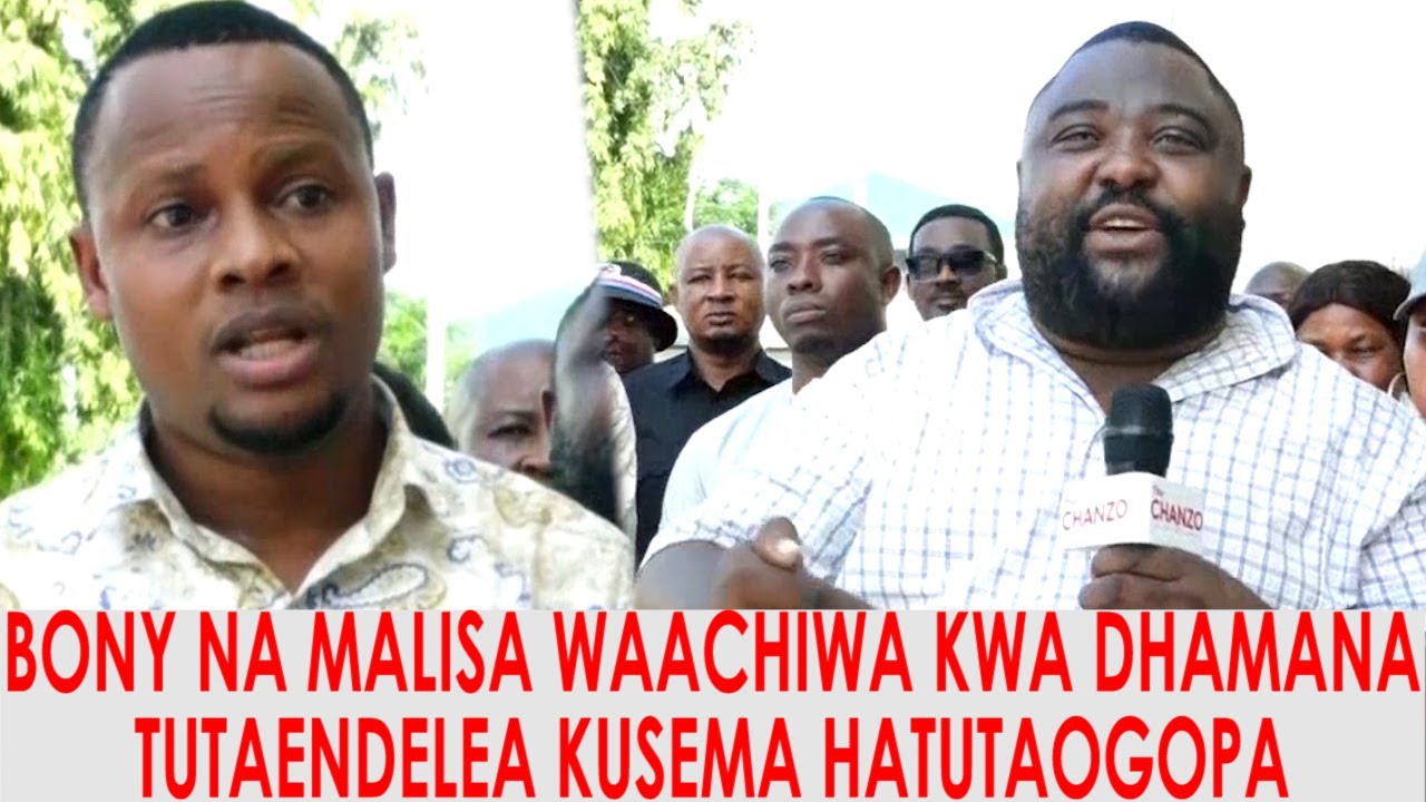 GJ MALISA NA BONIFACE JACOB (BONY YAI) WAACHIWA KWA DHAMANA, WAFUNGUKA  TUTAENDELEA KUSEMA