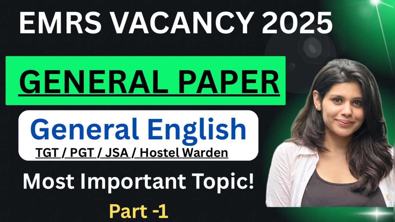EMRS General English | Emrs General Paper | EMRS 2025 | Subject Verb Agreement | EMRS TGT PGT Exam 