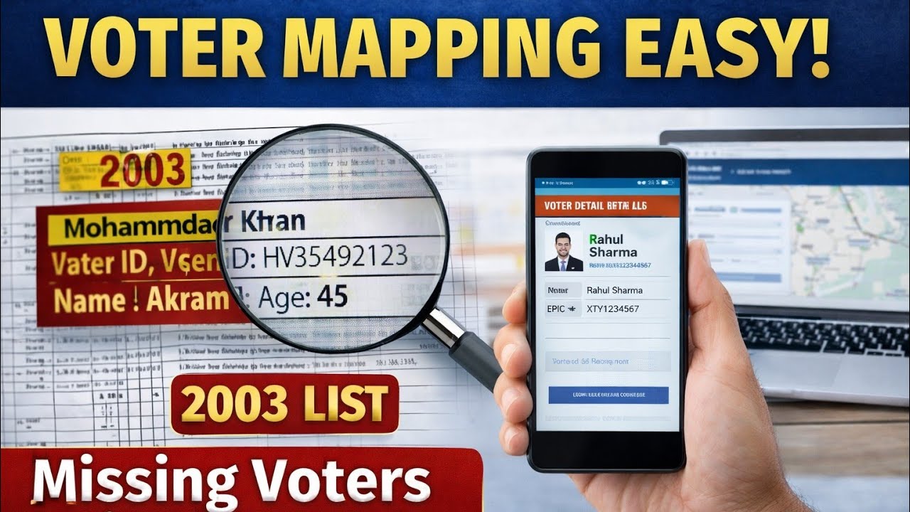 Voter Mapping Work | How to Find Voters from Website & 2003 Electoral Roll