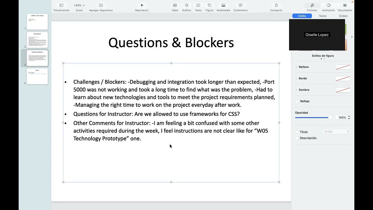 W05 Assignment: Status Report