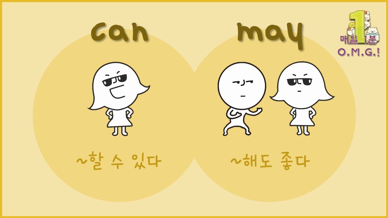 [1분 그래머 툰!] 조동사 can과 may. 스무th~하게 마스터 '할 수 있어'
