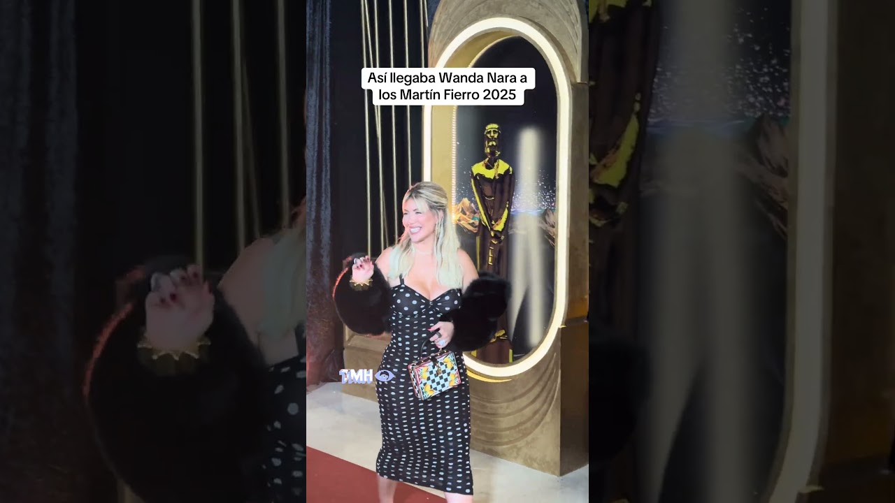 Wanda Nara llegando a los Mart&iacute;n Fierro 2025