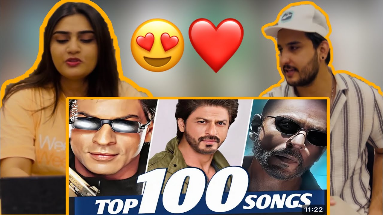 Pakistan reaction on top 100 songs of SRK❤️😍 kingkhan |pakistan reaction|