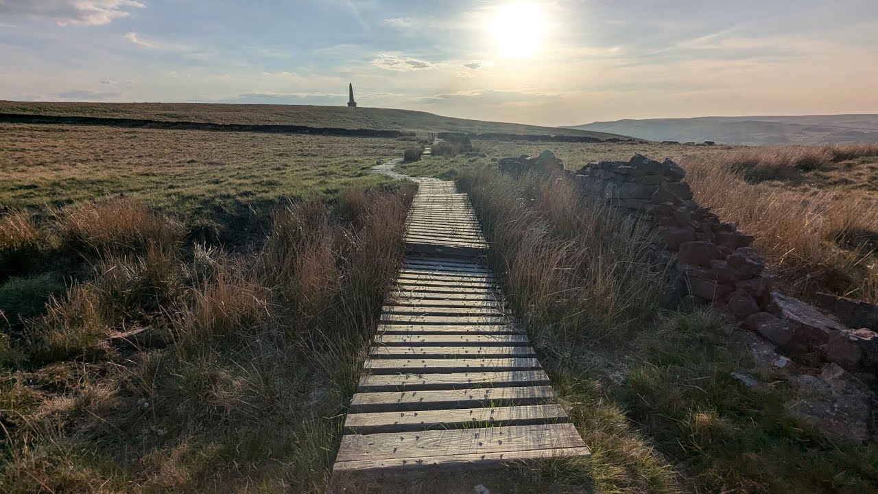 Spotland, Rochdale to Stoodley pike, Todmorden. Pennine way, 18 mile walk, Beautiful views