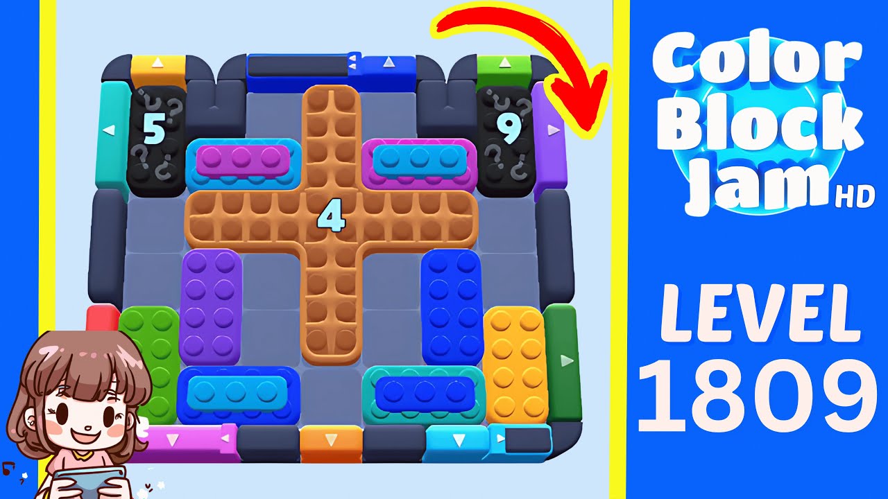 Color Block Jam Level 915 (1809) Solution Walkthrough