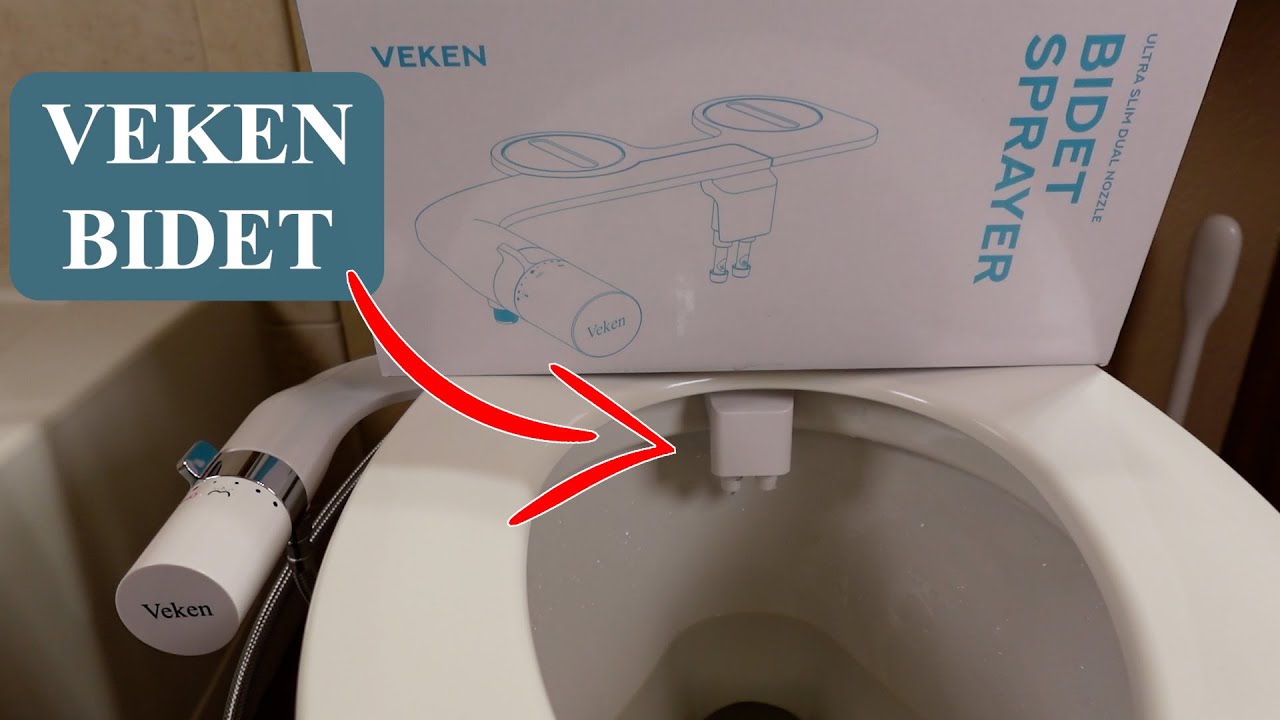 Установите Veken Bidet — ультратонкое биде, неэлектрический распылитель с двумя форсунками