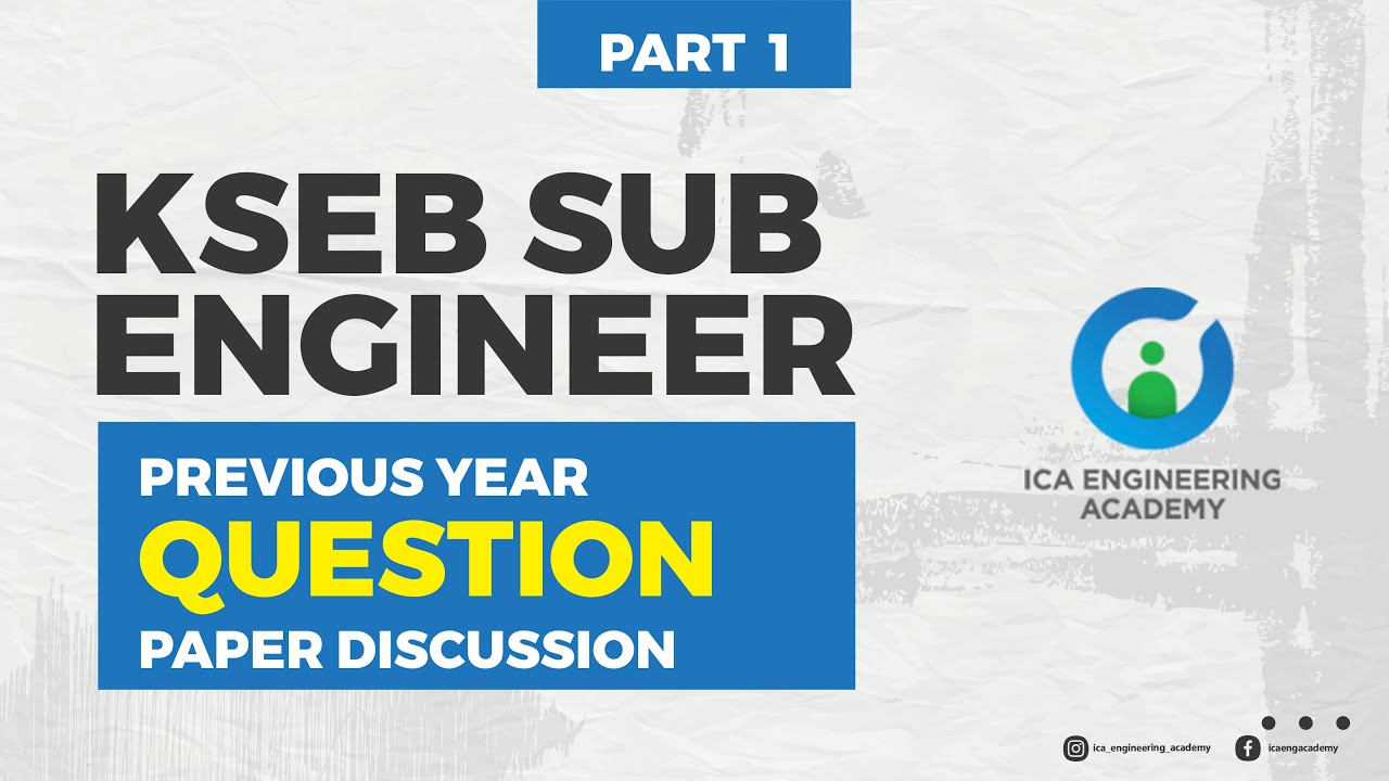KSEB SUB ENGINEER | Previous year question discussion | Electrical engineering | PART 1