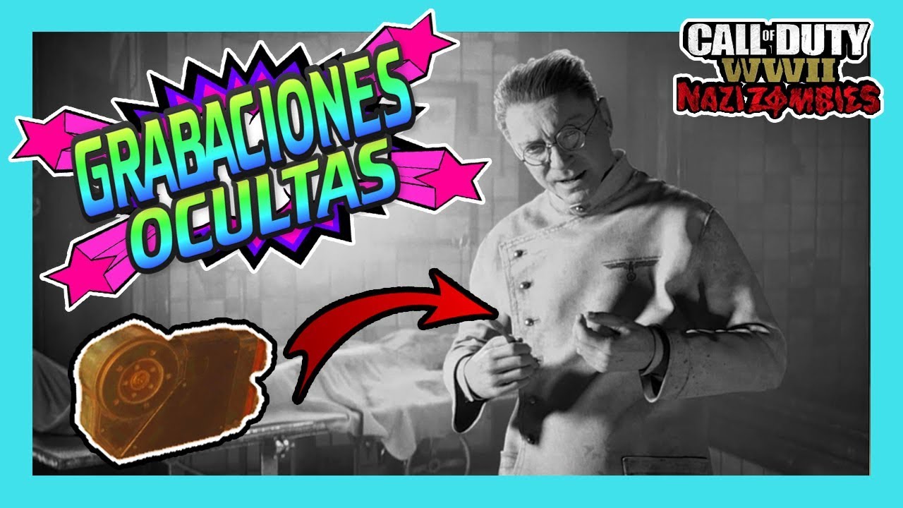 🎥COMO DESBLOQUEAR LAS GRABACIONES OCULTAS / LOCALIZACION PIEZAS / EL ULTIMO REICH / ZOMBIES WW2