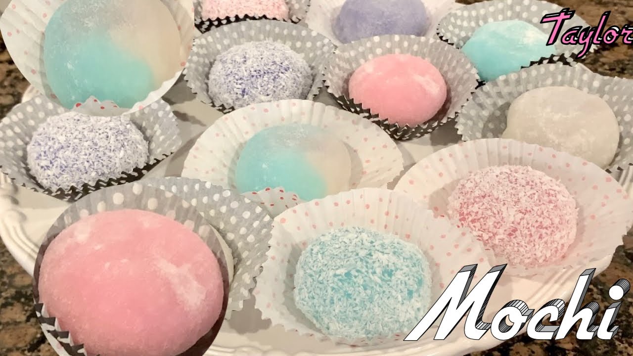 Mochi - Cách Làm Mochi, Bánh Dẻo Mochi Nhân Khoai Môn Dai Mềm Dẻo Thơm Ngon - How To Make Taro Mochi