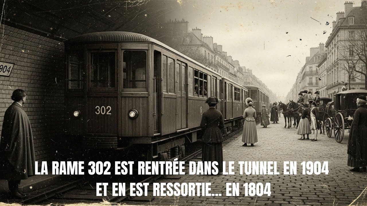 (1904, Métro Paris) La Rame 302 est Rentrée dans le Tunnel en 1904 et en est Ressortie... en 1804