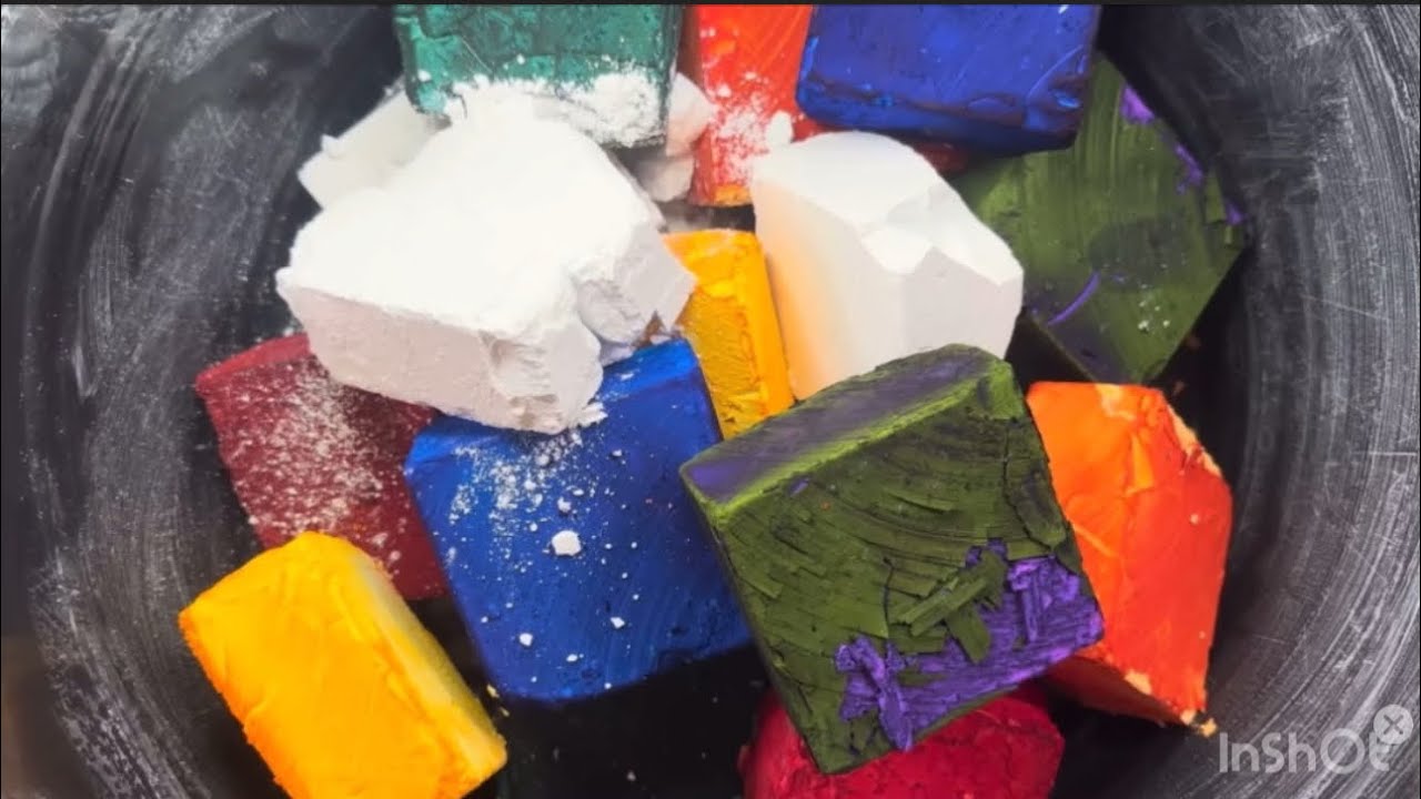 Dyed Chalk | Satisfying Crumbles | Sleep Aid | Ashmiredits ❤️