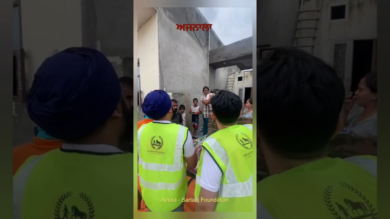 Punjab Flood Relief Efforts by Sartaaj Foundation #satindersartaaj #punjab #floodrelief #2025