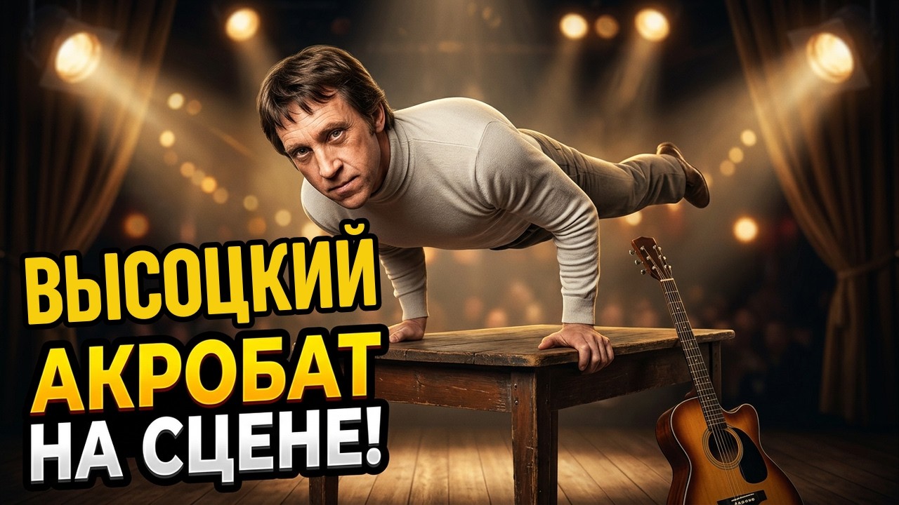 Высоцкий делает крокодильчика на сцене