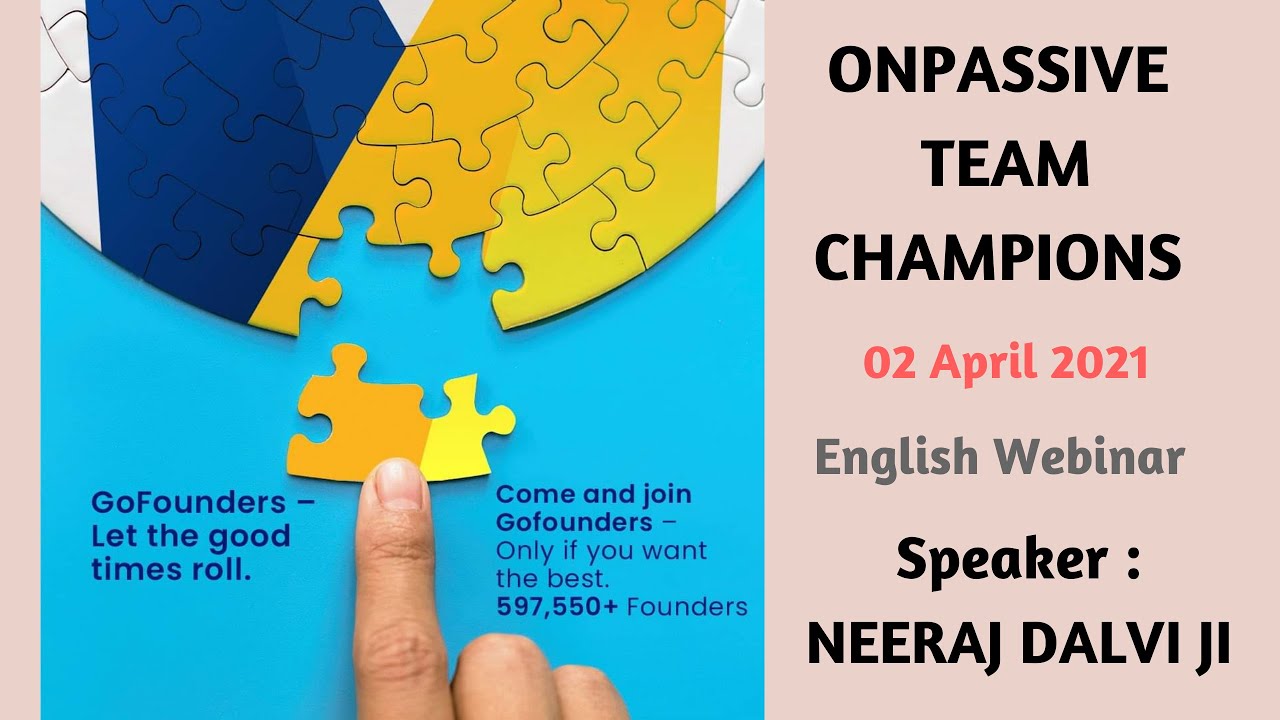 #ONPASSIVE TEAM CHAMPIONS - 02 APRIL - TODAY'S ENGLISH WEBINAR