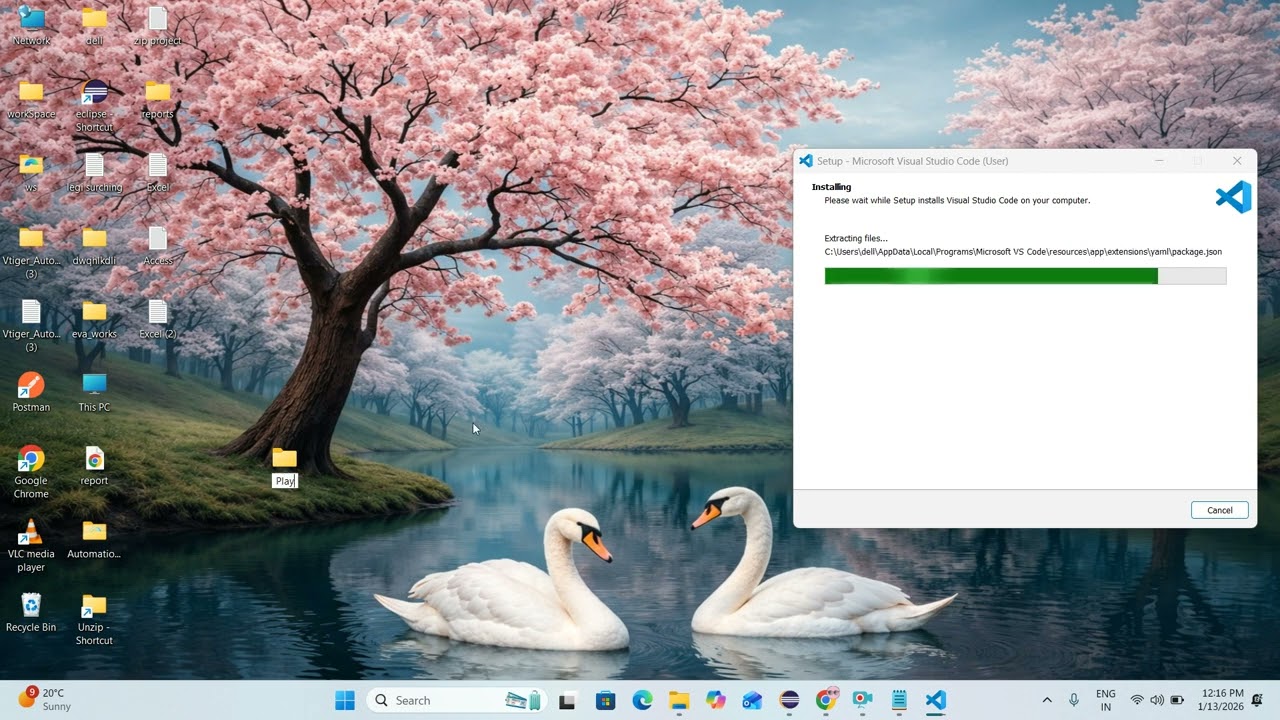 node and playwright download 20260113 120933