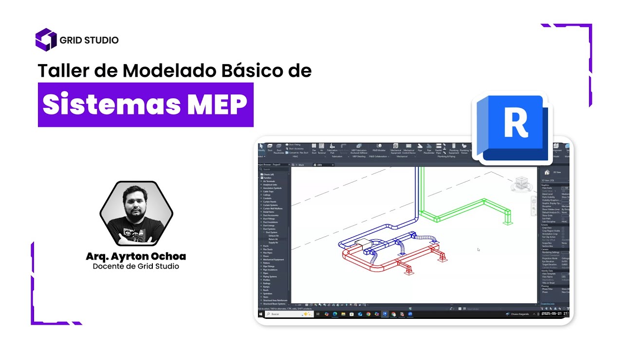 Taller de Modelado básico de Sistemas MEP | Grid Studio