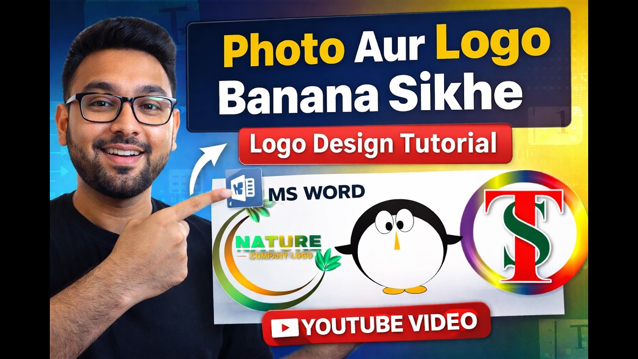 Create a professional logo || Best Logo Design Tutorial in MS Word #words #trending #design #logo