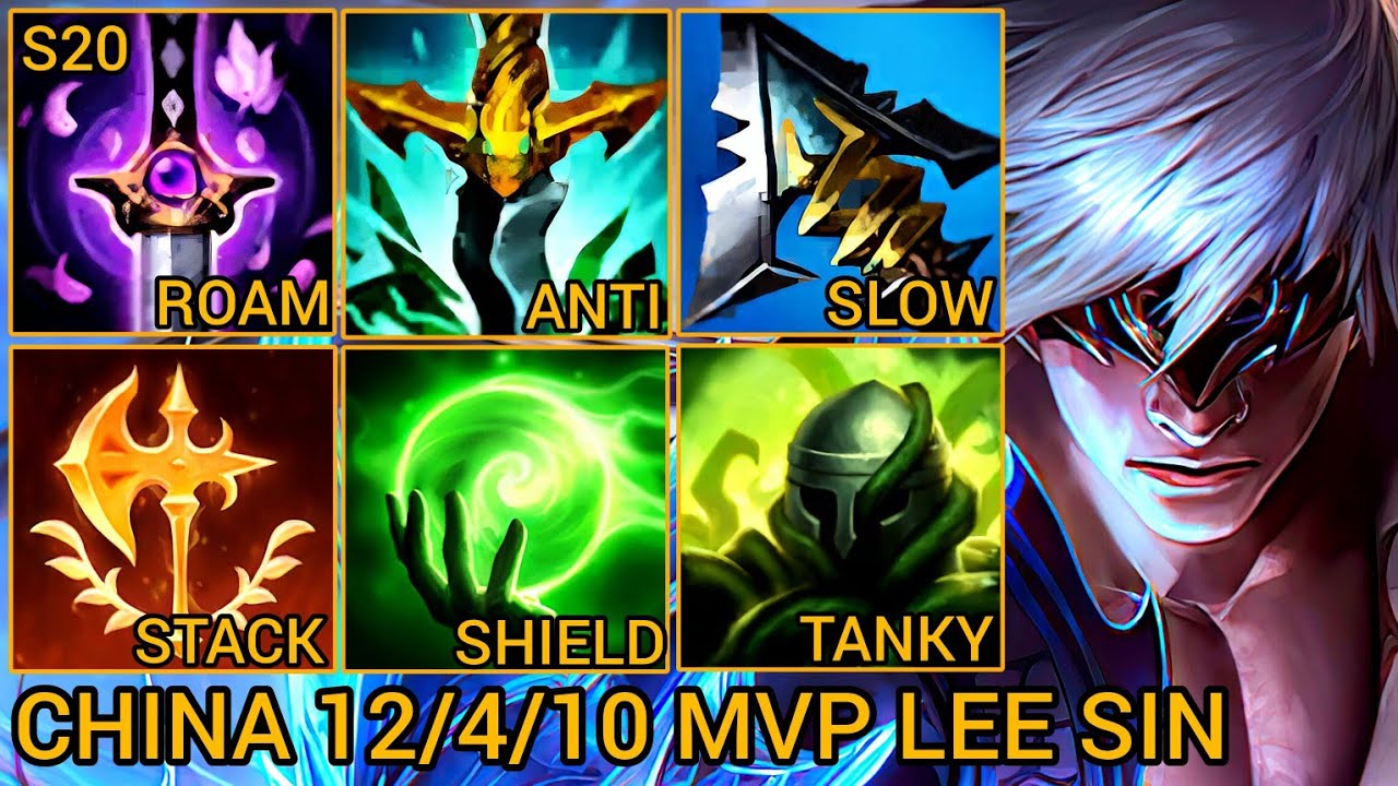 Lee Sin MVP Jungle S Rating 12/4/10 - China Wild Rift New Meta Build & Runes By Tiarty
