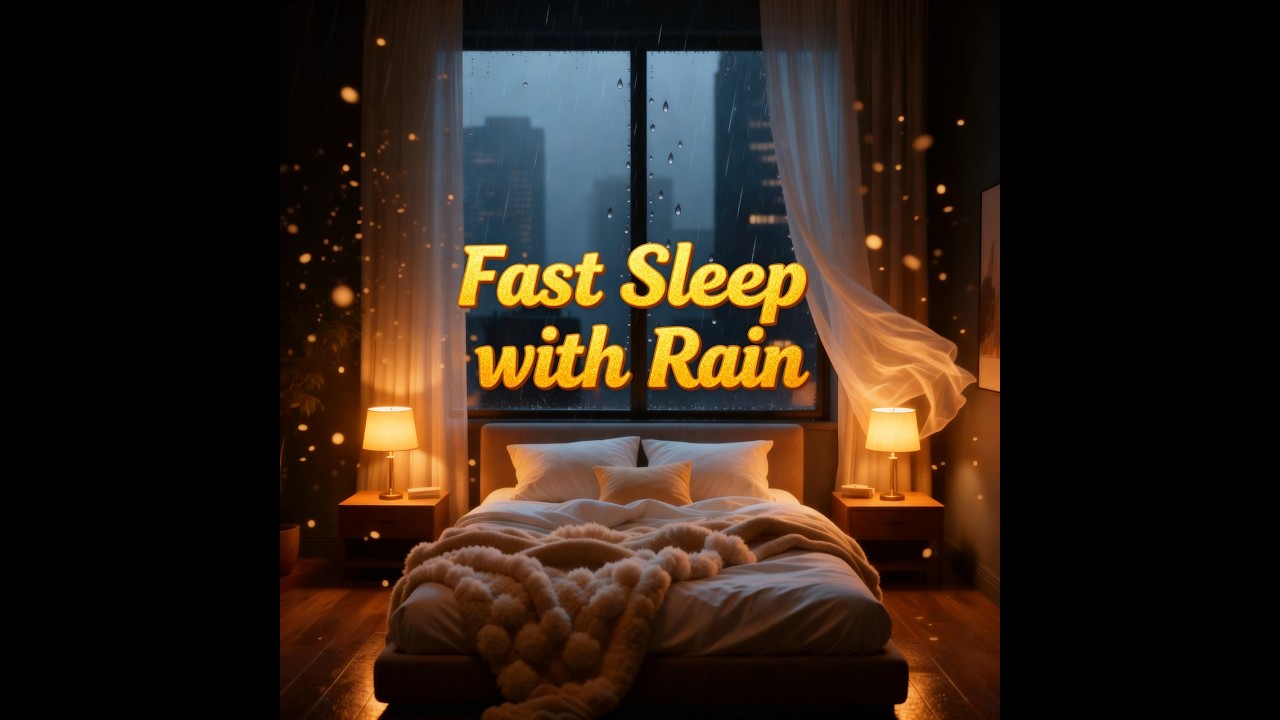 9 Hours Cozy Rain on Window 🌧️ Sleep Instantly | Warm Bed Ambience | Relaxing Rain Sounds