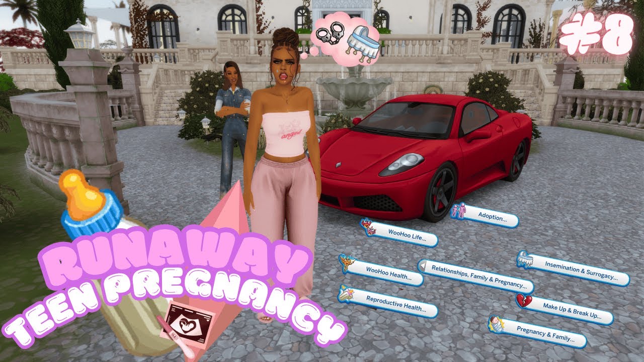 A Mansion , A Slap & A fresh start🫣Weekend Fun|Runaway Teen Pregnancy Challenge🍼|The Sims 4| Ep. 8