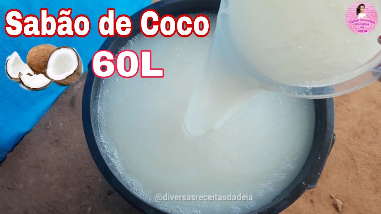 Sabão Líquido de Coco Super Gostoso com Poucos Ingredientes Rende Até 60L - Fature ou Economize