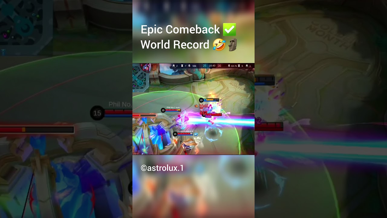 Epic Comeback ✅️ World Record 🤣🗿 #mobilelegends #mobilelegendsbangbang #mlbbcreatorcamp #mlbb #ml