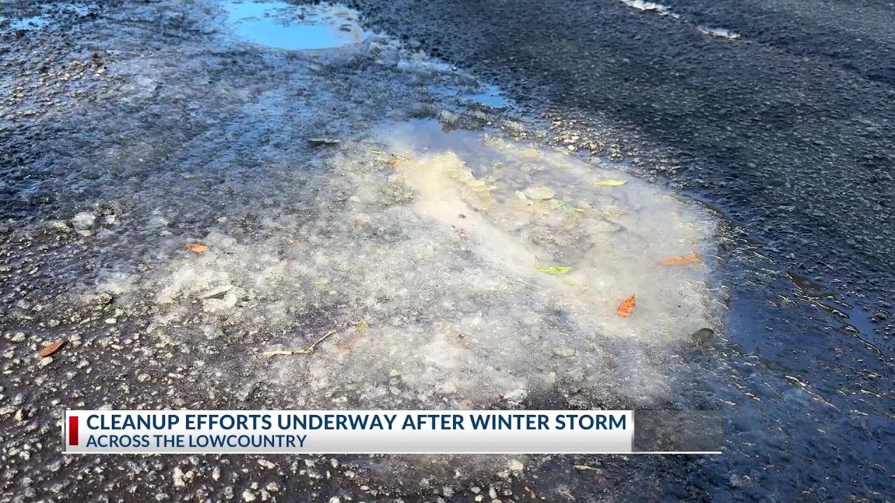 Cleanup efforts underway after winter storm
