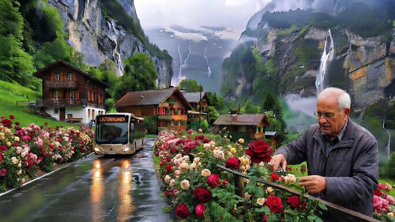 WALKING IN THE RAIN IN SWITZERLAND'S MOST BEAUTIFUL VILLAGES - AN INCREDIBLE MOUNTAIN PARADISE