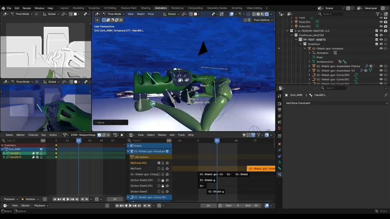 HELLO. THE MISSING ZORK MODEL IS RESTORED! 1ST POV RIG. ALSO A QUICK UNPOLISHED TEST ANIMATION.