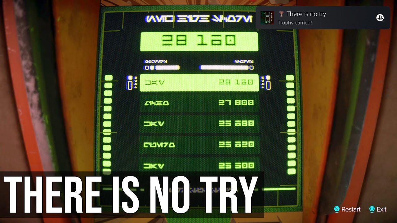 Star Wars Outlaws - There Is No Try Trophy / Achievement (Get A High Score In An Arcade Game)