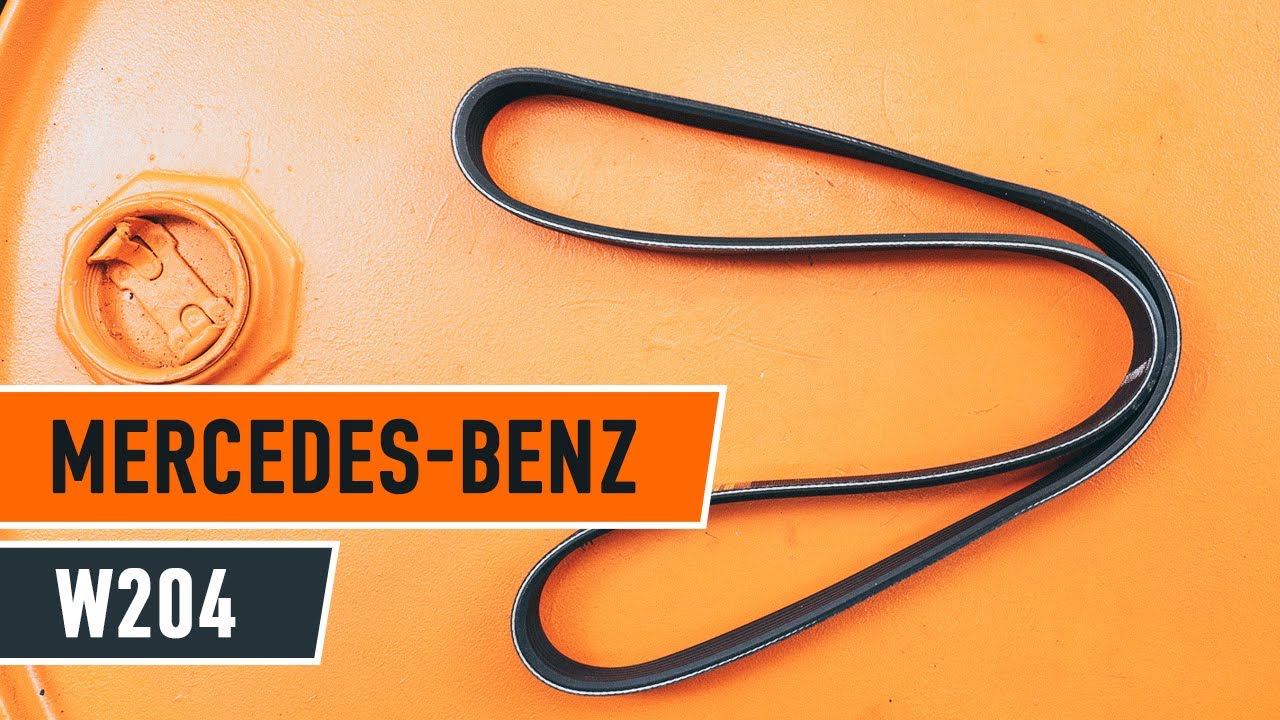 How to change poly v-belt with tensioners MERCEDES-BENZ C W204 TUTORIAL | AUTODOC