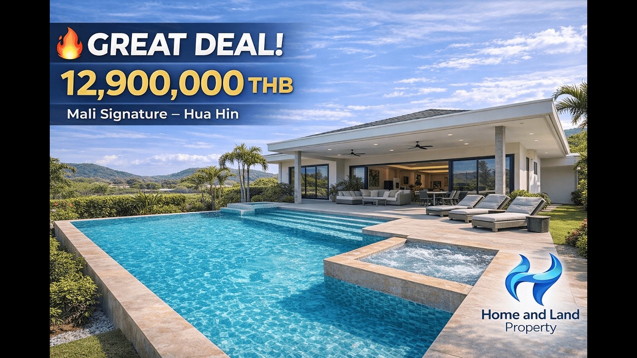 12,900,000 THB Pool Villa in Mali Signature Hua Hin | 3 Bed Luxury Home with Private Saltwater Pool