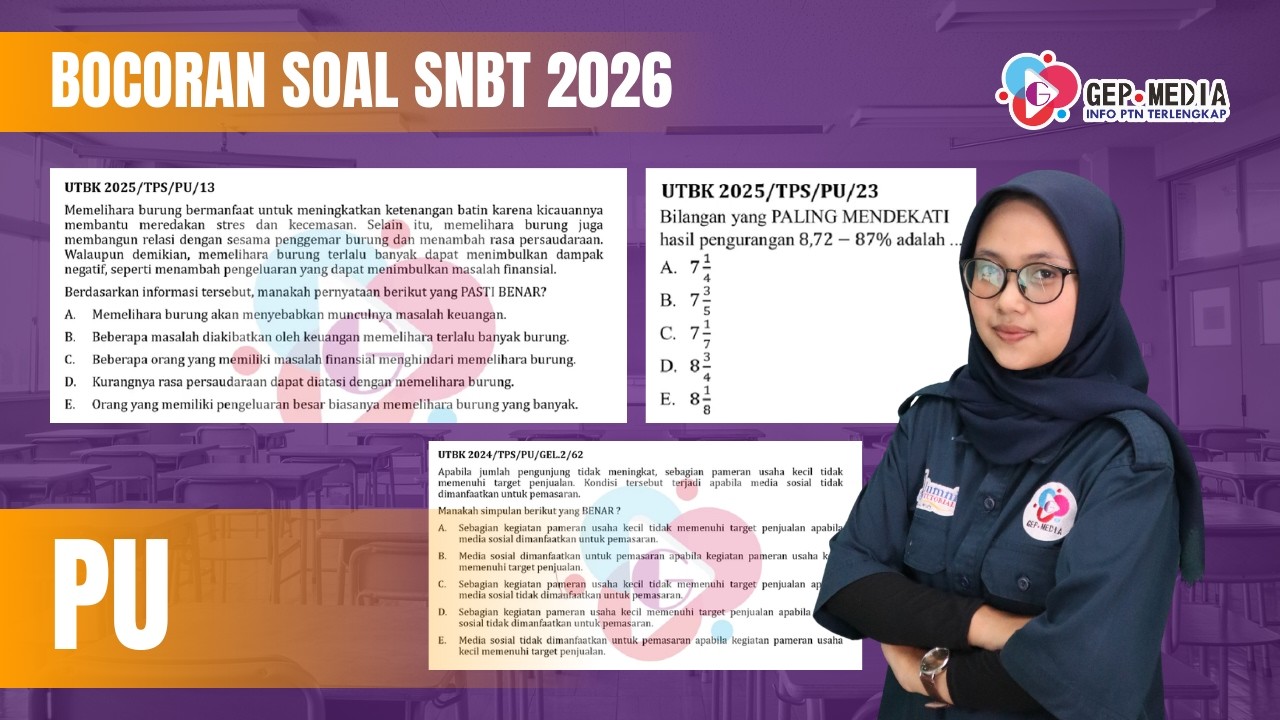 Bocoran Soal SNBT 2026 Penalaran Umum | GEP Media