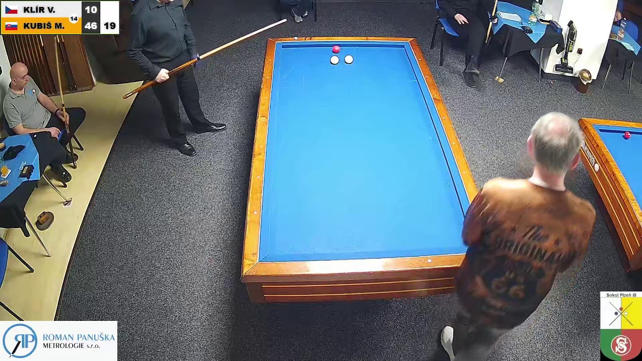 Czech league | 1-cushion | D2 | 13th round | Marián Kubiš v Viktor Klír