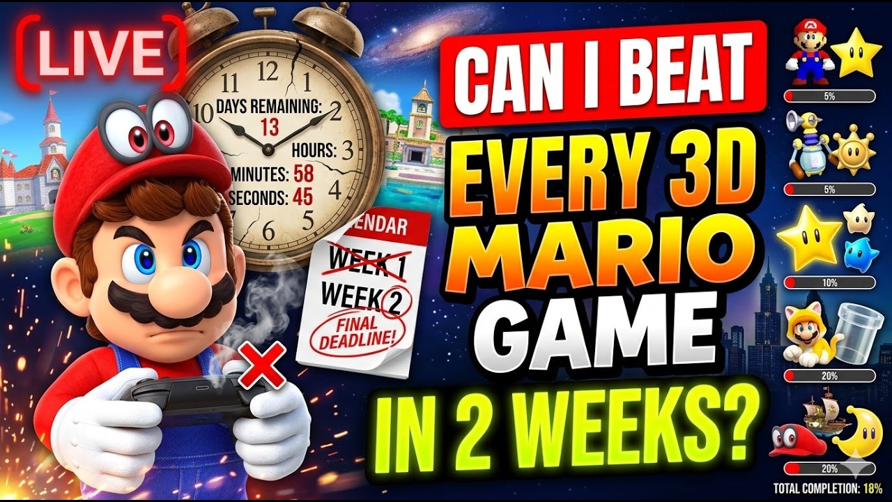 🌟 The Ultimate 3D Mario Challenge: Every Game in 2 Weeks! 🌟DAY 1
