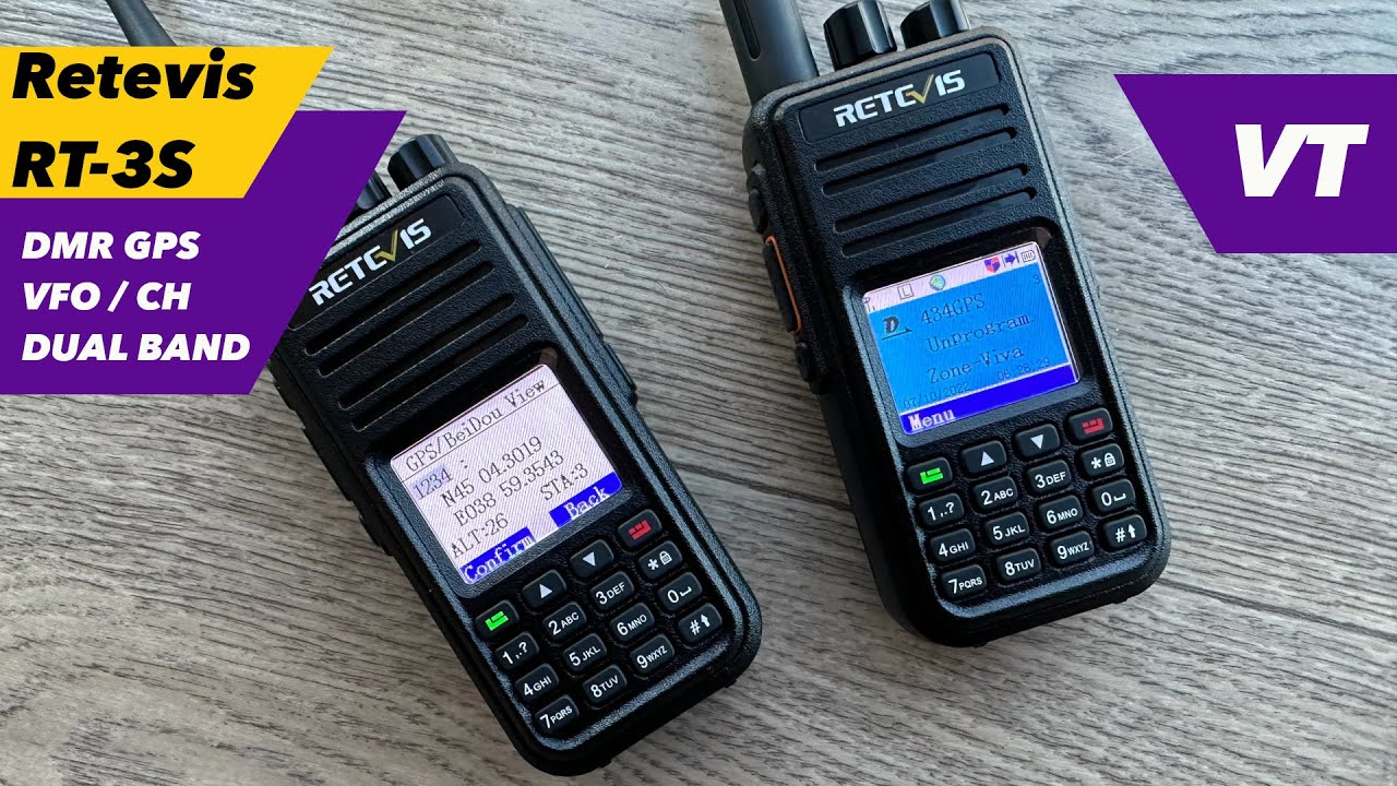 Retevis RT3S. Цифровая двухдиапазонная радиостанция с прямым вводом частоты и GPS. Большой обзор