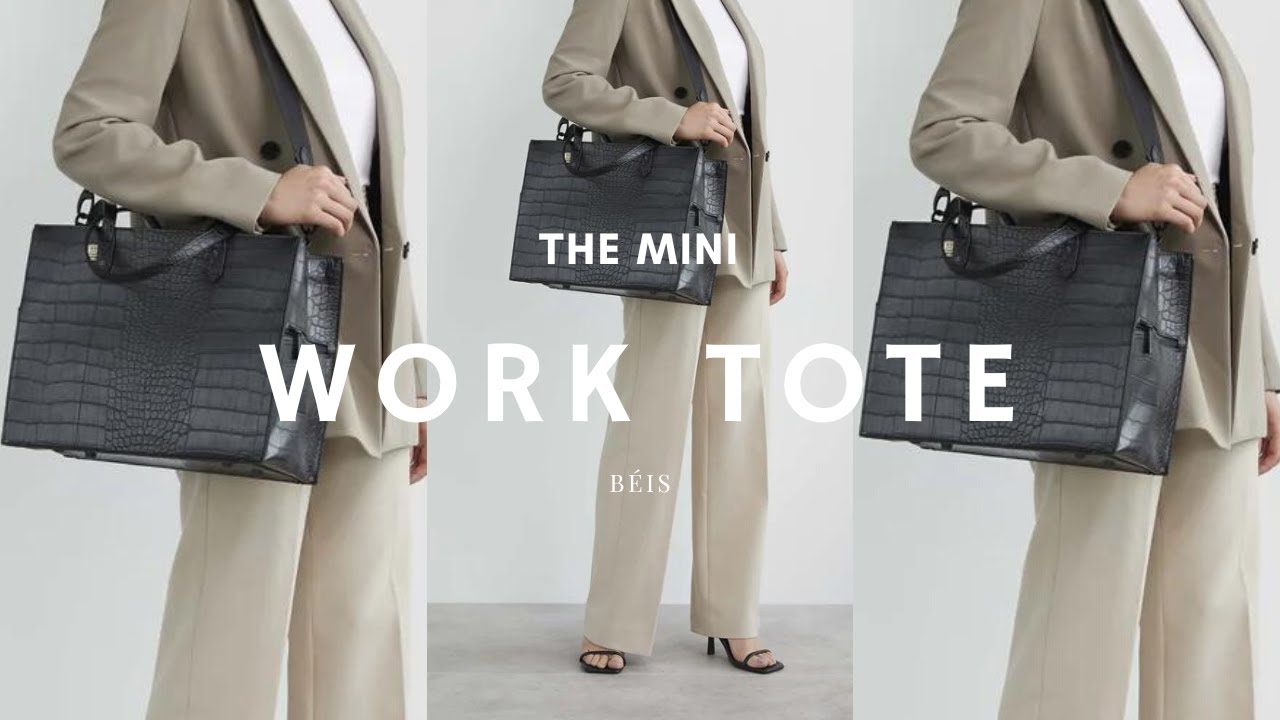 Beis Mini Work Tote Unboxing | Black Croc & Cognac Croc | Initial Review