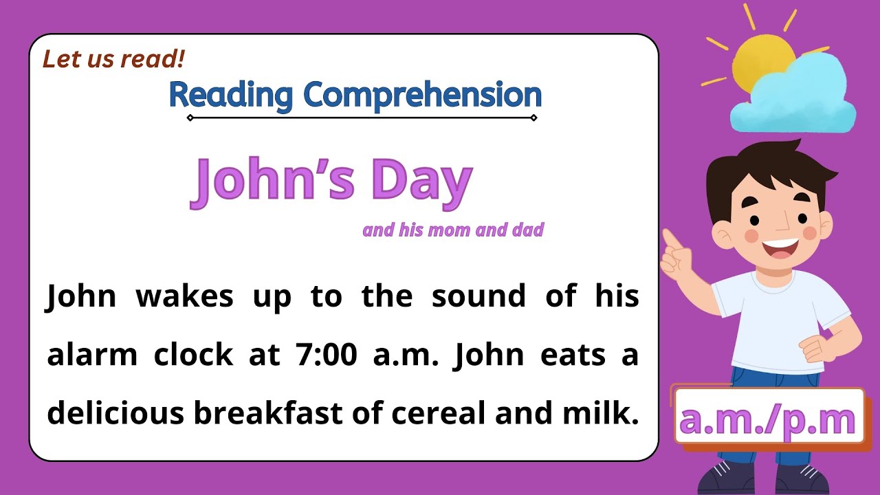 GRADE 4-6 Reading Comprehension Practice I TIME: A.M./ P.M.  I  Let Us Read! I with Teacher Jake