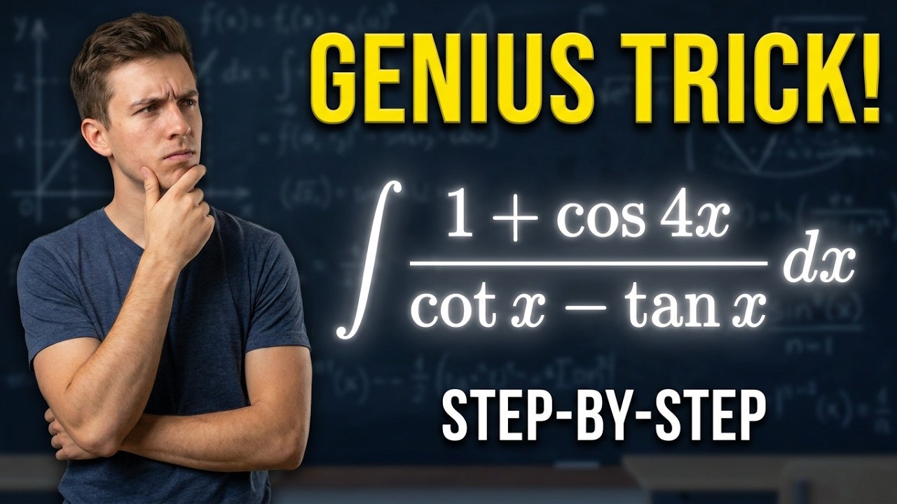 how to integrate (1 + cos 4x)/(cot x - tan x)