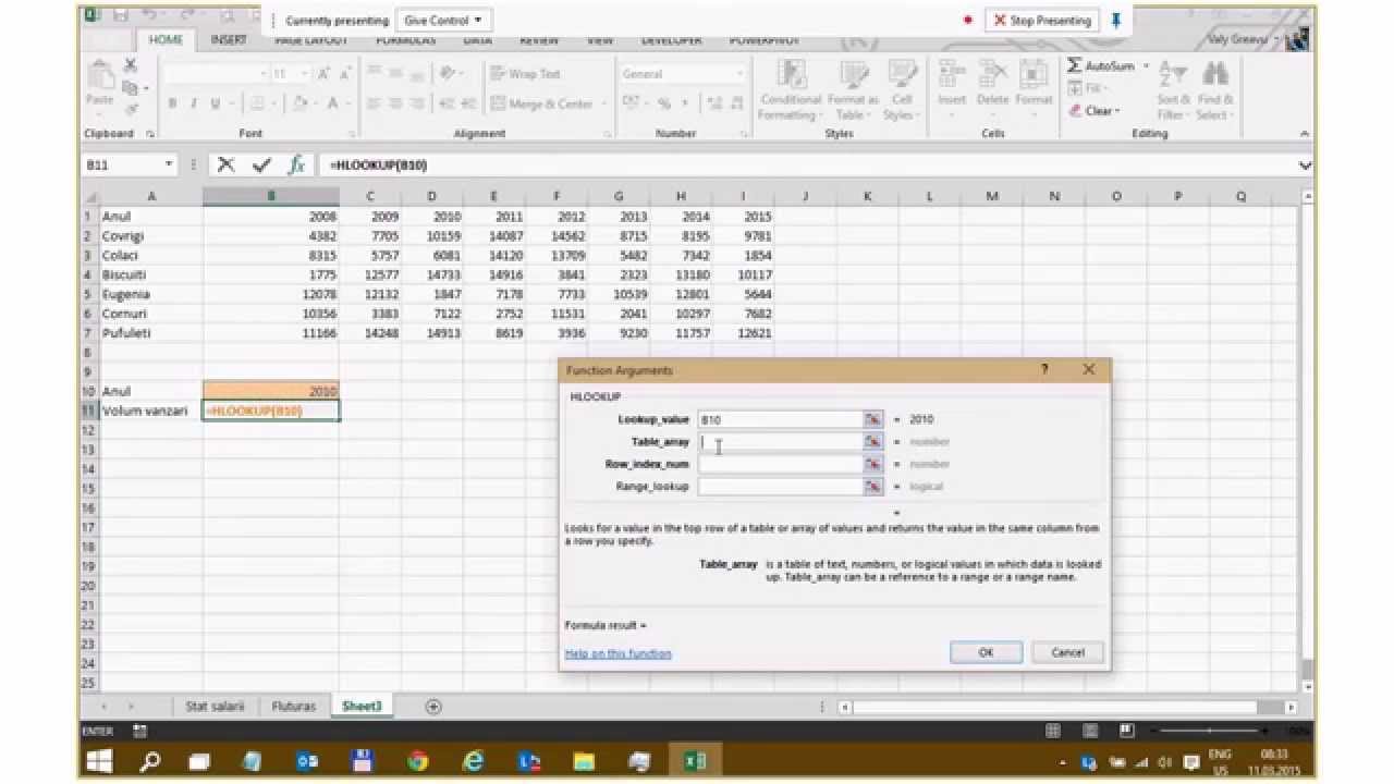 Microsoft Excel - Vlookup si Hlookup