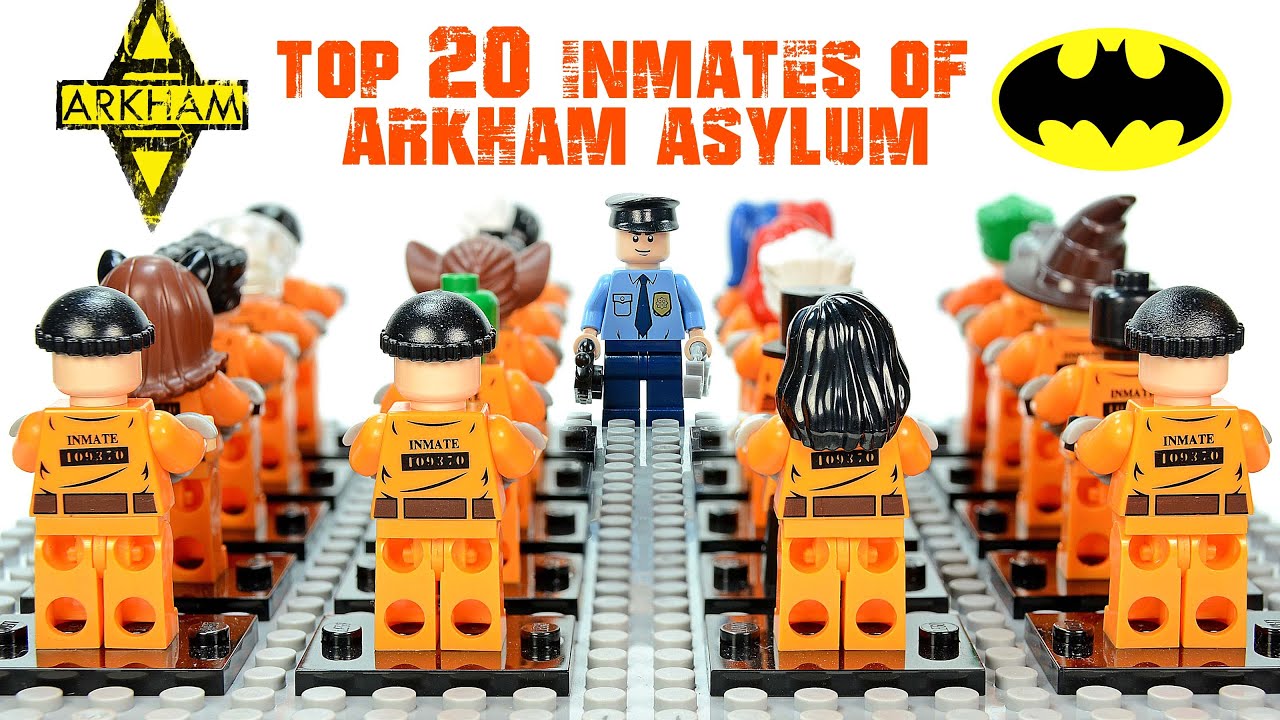 LEGO Batman Top 20 Arkham Asylum Inmates DC Comics Super-villains Unofficial MOC Minifigures