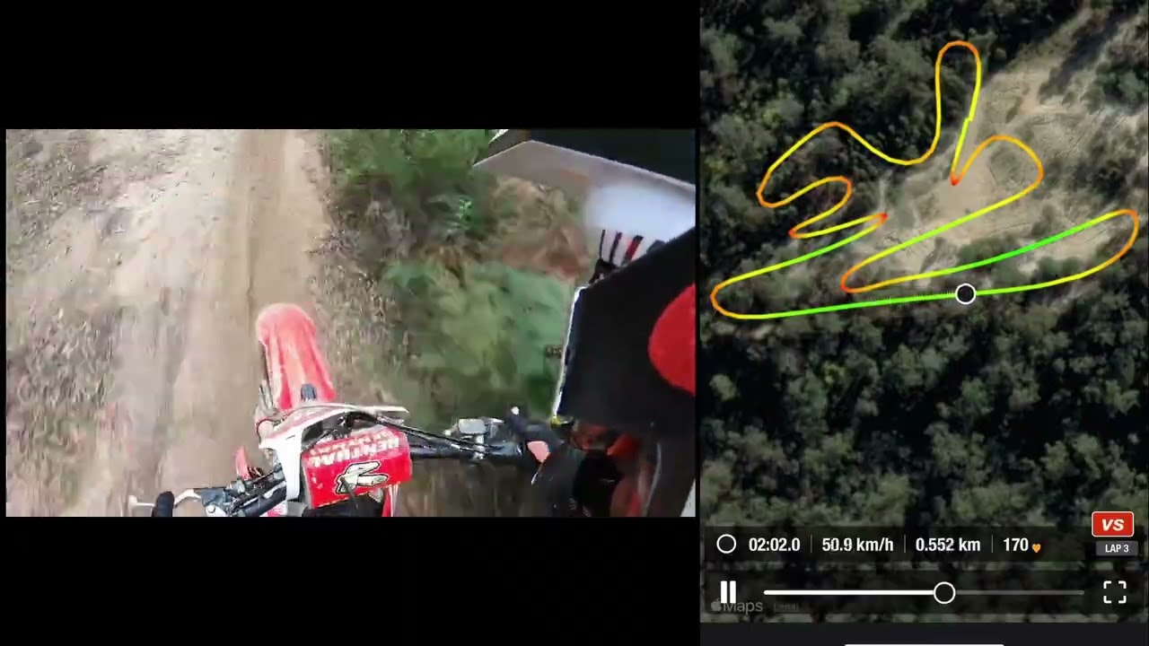 One lap of a bush track I have been riding and using the MX Buddy app #mxbuddy for lap info