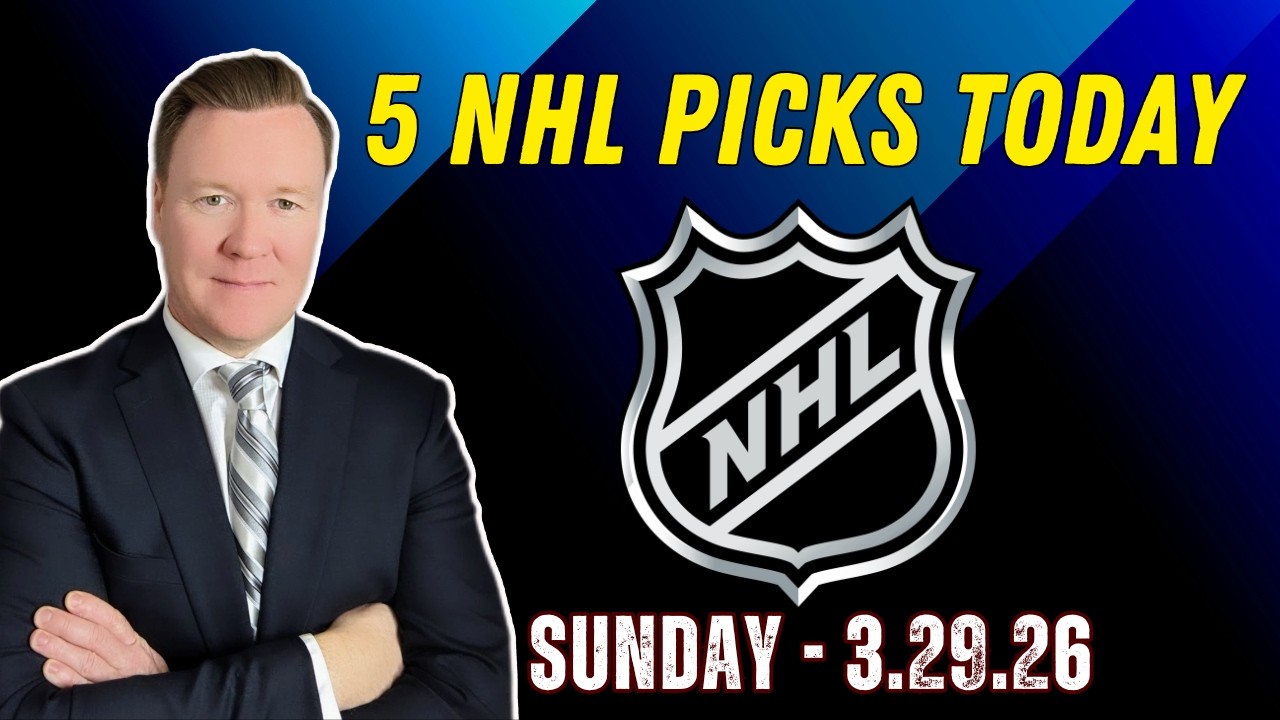 Sunday 5 NHL Betting Picks l 3/29/26 l Vernon&rsquo;s Best NHL Bets, Expert Picks and Predictions