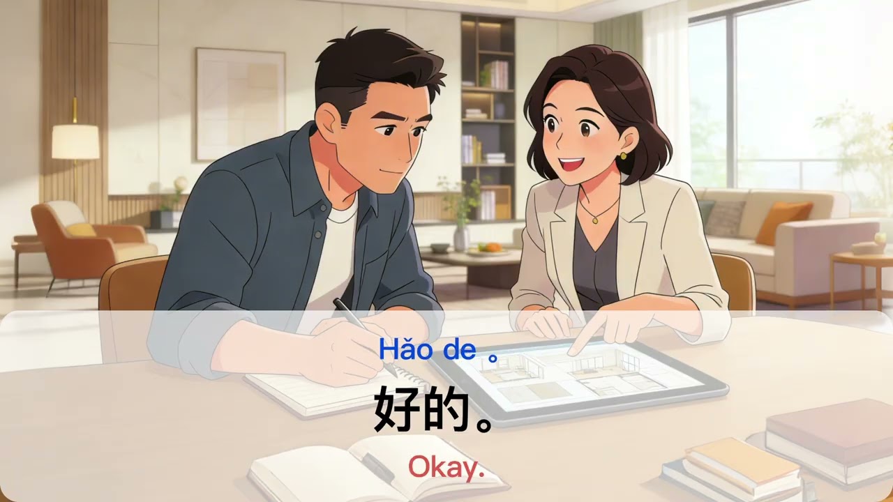 Chinese daily conversation house decoration/repair with 3 subtitles regular speed loop3 9.6