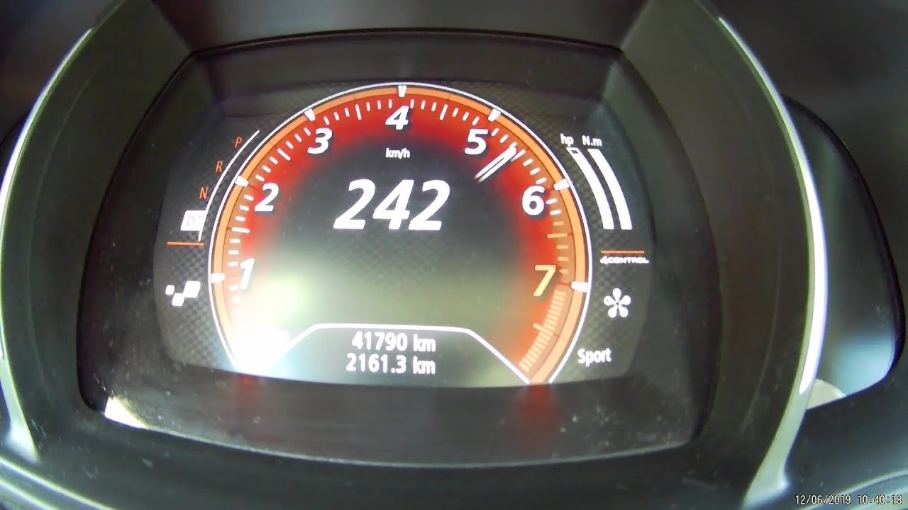 Renault Megane GT Grandtour - top speed - Renault Megane GT 205 HP Acceleration 0-242 km/h