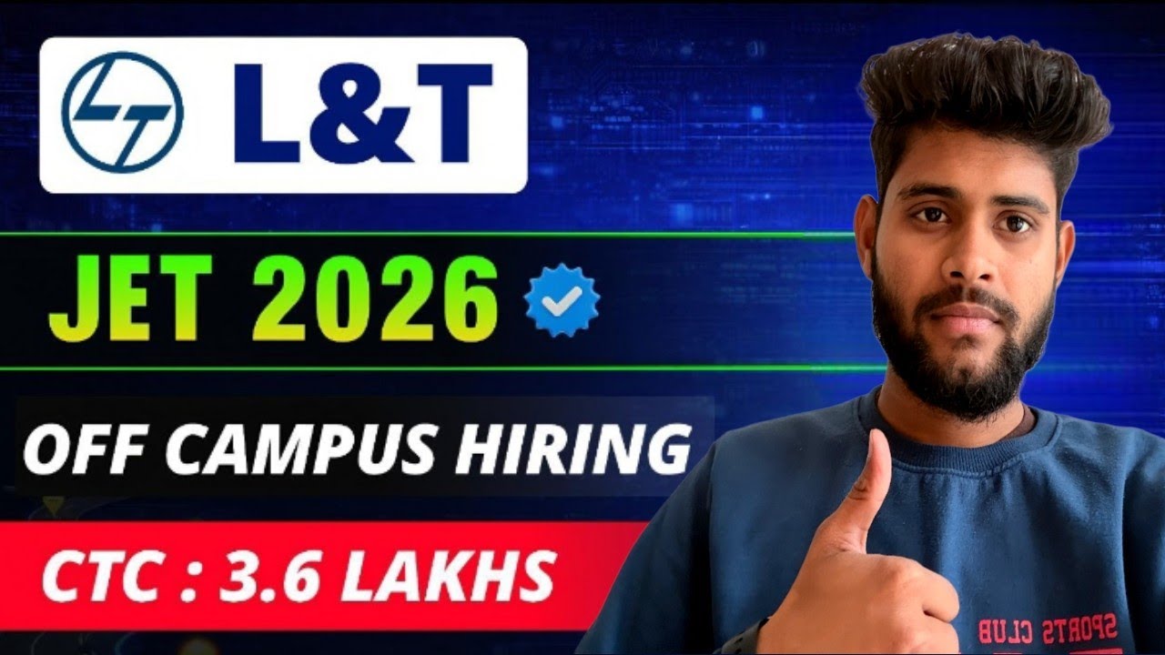 L&T Construction Mining & Machinery Hiring 2026|| Junior Engineer trainee || CTC : 3.4LAKH ||